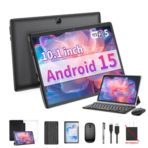 【DealsForYouDays FathersDayGift】Relndoo Android 15 10.1 Inch Tablet ,Wireless Set with Keyboard, Mouse, Stylus, Case, 5G WiFi