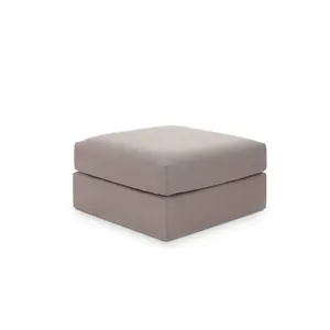 Ottoman Linen Fog with Fringe