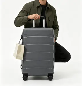 20-24 Inch ABS Hardcase Expandable Carry-On Luggage with Multiple Straps, Silent Omni-directional Wheels, TSA Lock for Security, Durable and Scratch-resistant, Perfect for Checked Baggage Without Exceeding Size Limits