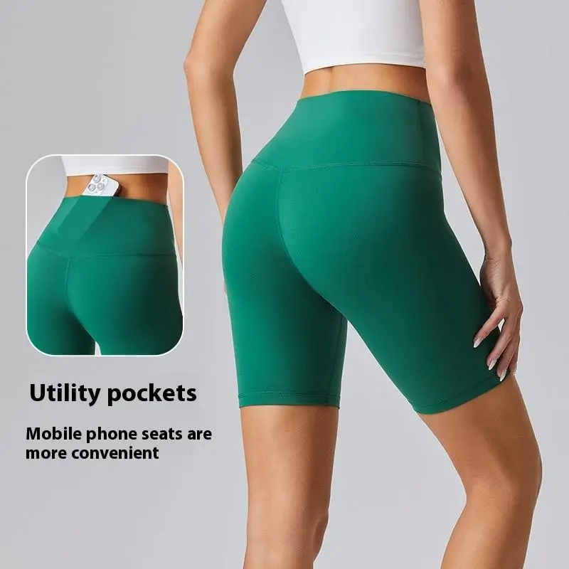 ZUNKOUQJB 2025 New Summer Seamless High-Waist Hip-Lifting Tight Sports Shorts for Yoga and Cycling athletic running High Waist Breathable Yoga zavala  blue  shorts modest  shorts