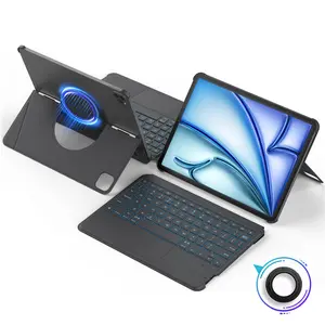 Nillkin iPad Air/Pro Magnetic Detachable Keyboard Case with Trackpad, 7-Color Backlight, Slim Magnetic Backplate & Wall Mount – for iPad Air 11 M2/M3 & iPad Pro 11/13 M4