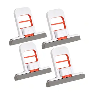 One-Hand Squeeze Mini Desktop Mop 4PCS, Foldable Portable Sponge Mop, Practical Wet Dry Cleaner for Various Household Surfaces