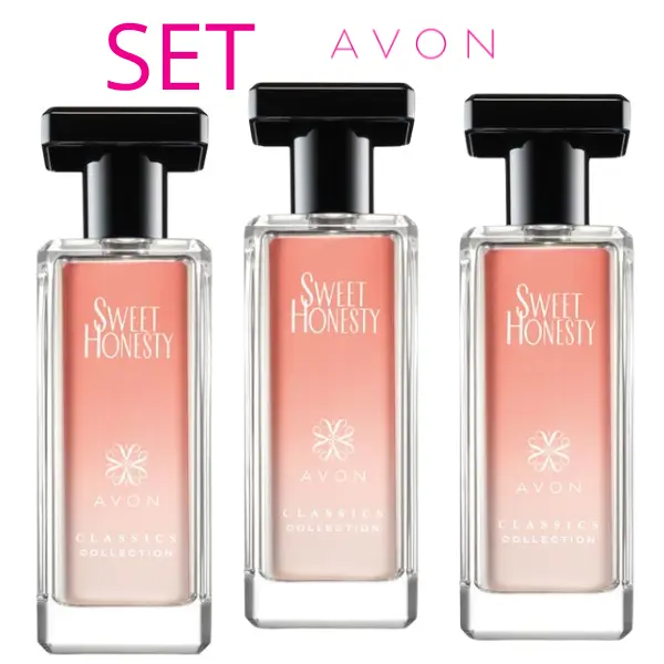 Avon Sweet honesty Classic Cologne 17. oz SET OF 3 Classic Fragrance Elegant Floral Scents Cologne Pack