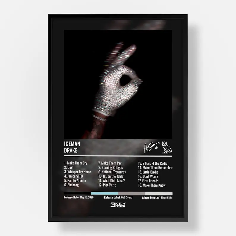 Drake - ICEMAN Poster Print Unframed | Music Album Wall Art | Hip Hop & RnB Decor | Premium Glossy Print Drake - ICEMAN Poster Print Unframed | Music Album Wall Art | Hip Hop & RnB Decor | Premium Glossy Print