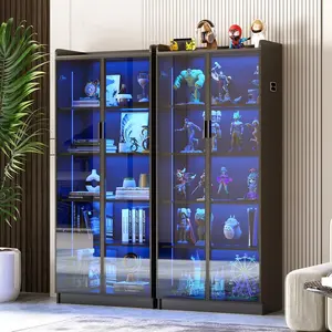 Miu Storage cabinet,Motion Sensor LED Wine Cabinet,3-color-light,Automatic induction light,Multiple cabinets,Easy to install,Acrylic material