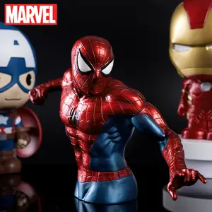 L-MARVEL Officially Licensed Spider-Man PVC Bank 3D Embossed Figurine Large  spiderman Capacity Anti-theft Piggy Bank Desktop Decor Avengers Fan Collectible Gift