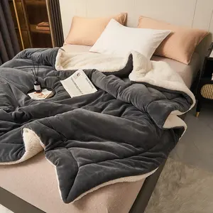 Soft Double-Sided Sherpa Flannel Blanket, Lightweight Throw for Air-Conditioned Spaces, Breathable All-Season Bedding for Indoor and Outdoor Use, Ideal Gift
