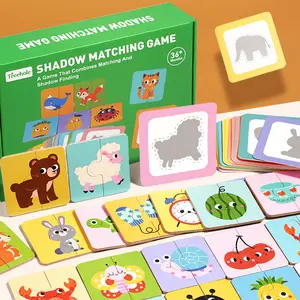 Shadow Match Animal Puzzle Game, Interactive Family Card Game, Early Education Toy for Kids, Focus Training, Fun Learning Activity