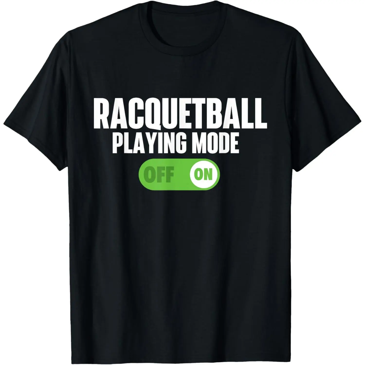 Women's Casual Cotton T-Shirt with Racquetball Playing Mode Graphic Print, Soft Short Sleeve Basic Top, Made in USA, Shortsleeve, Round Neck, Simple, Comfortable, Everyday