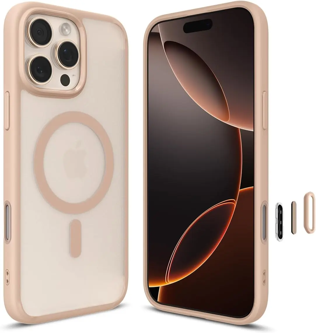 Spigen Ultra Hybrid T MagFit for iPhone 16 Pro Max Frost Rose Titanium Case with Camera Control Button & Magsafe Compatibility