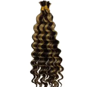 Colored human deep wave boho braiding hair