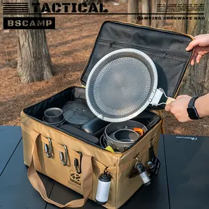 Outdoor Storage Bag 11.1 Gallons 900D Oxford Cloth for Camping Gear Collapsible Storage Box for Picnics Kitchen Supplies Camping Kitchenware Camping Tools Large Capacity Tactical Storage Bag/Camping/Outdoor