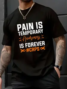 Unisex 100% Cotton Adult T-Shirt - RSD CRPS Awareness Ribbon Support - Graphic Print, Game Day Outfit, TikTok Viral Look