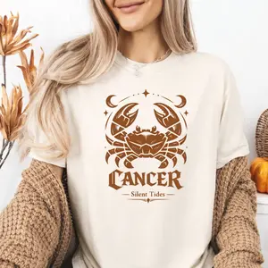 12 Zodiac Sign T-Shirt, Horoscope Astrology T-Shirt, Vintage Zodiac Silent Tides T-Shirt, Birthday Gift For Zodiac Enthusiasts