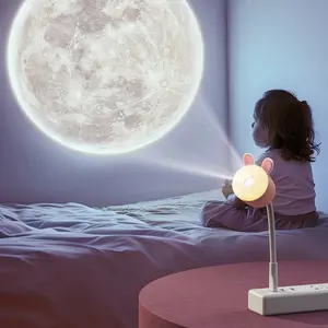 USB Moon Projector Lamp for Kids with Remote Control Adjustable Night Light for Bedroom Home Decor Christmas Birthday Gifts for Boys Girls