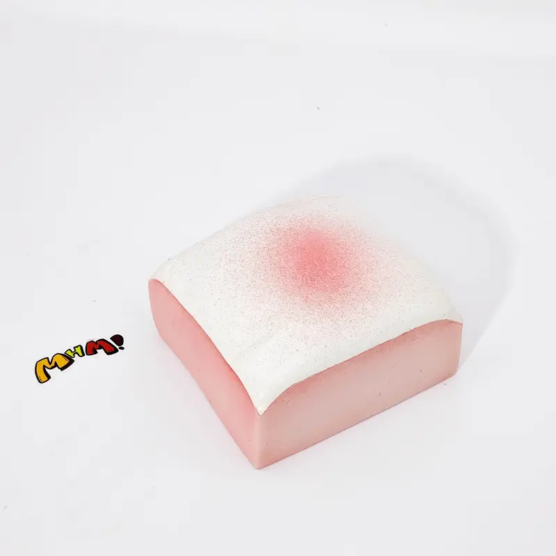 MHM Strawberry Cheese Mousse Cake Slow Rebound Squishy - Soft Foam Dessert-Themed Sensory Fidget Tool, Squishy Sensory Play, Decompression Squeeze, Anxiety Squishies, Collectible Kawaii Gift for Enthusiasts