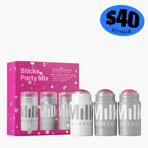 Milk Makeup Holiday Party Mix Set, Lip + Cheek Werk, Lip + Cheek Rally, Cream Highlighter Rad, Creamy Buildable Color Holiday Makeup Gift Bundle Milk Makeup Holiday Party Mix Set, Lip + Cheek Werk, Lip + Cheek Rally, Cream Highlighter Rad, Creamy Buildable Color Holiday Makeup Gift Bundle