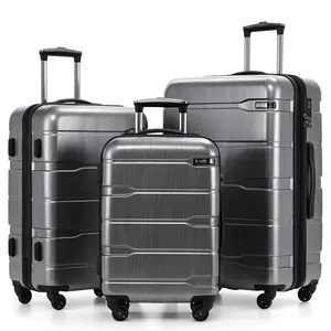 Lightweight ABS+PC Hardside Luggage Collection with TSA Lock, YKK Zippers, Spinner Wheels, Carry-On & Checked Sizes for Business Trips and Long Journeys