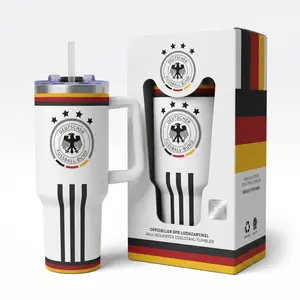 [No Box] Germany Soccer Tumbler 40oz, 2026 World Cup Fan Cup, Football Gift