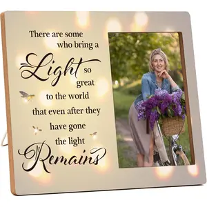 There Are Some Who Bring A Light Memorial Picture Frame, Gifts For Loss Of Mother Father Grandma, Sympathy Frame For Loss Loved One, In Loving Memory Photo Frame, Bereavement Gifts
