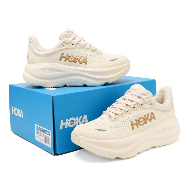 Cream Beige Running Sneakers With Warm Gold Embellished Thick Midsole, Soft Low-saturation Tone Suits Daily Commutes And Gentle Styling