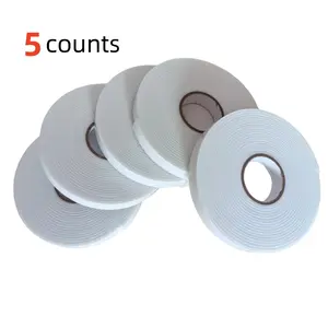Self Adhesive Window Sealing Tape, 5 Rolls Noise Reduction Window Sealing Tape, Window & Door Seam Tape, Foam Tape for Home & Office