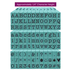 Pegz® Medium Size 108-Piece American Typewriter Alphabet, Numbers and Symbols Connectable Stamps Bundle