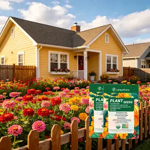 Zinnia Seeds for Outdoor Garden – Colorful Summer Bloom Mix for Butterfly Garden, Patio Pots, Raised Beds & Backyard Landscaping Decor