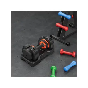 Hot selling styles  55LB 5 In 1 Single Adjustable Free Dumbbell Weight Adjust With Anti Slip Metal Handle Ideal For Full Body Home Gym Workouts Strength training