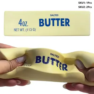 Soft Non-Toxic Butter Stick Squeeze Toy, Durable PU Material,Stress Relief Squishy, Perfect for Adults, Party Games, Holidays & Christmas Gifts Easter Prank Gifts