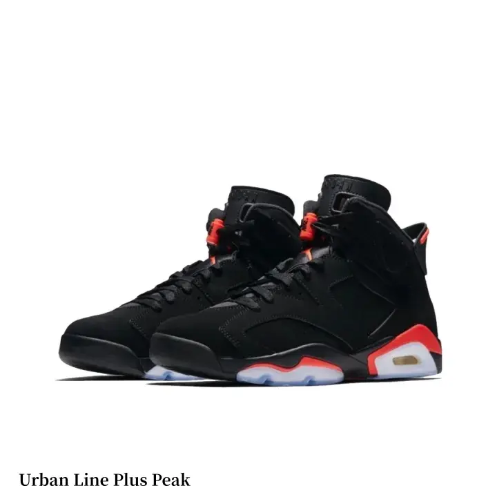 Black & Red Mid-Top Retro Basketball Sneakers | Streetwear Shock-Absorbing Athletic Shoes
