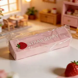 New Strawberry Stick - Super Soft, Slow Rebound, Stress-Relief Squeezable Butter Stick, Cute and Creative Stress-Relief Toy Handmade Grape Crystal Mochi Set Glutinous Rice Cake Vibrant Tool Interactive Dancing Singing Duck Fidget Cigarette Box Keychain