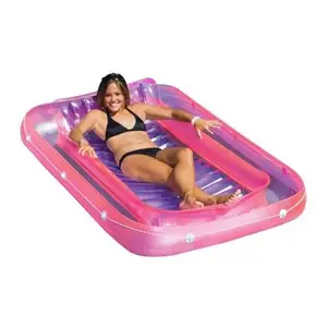 Swimline Suntan Tub Versatile Inflatable Float Lounge with Comfortable Pillow, Durable Vinyl Construction Pool Floatie