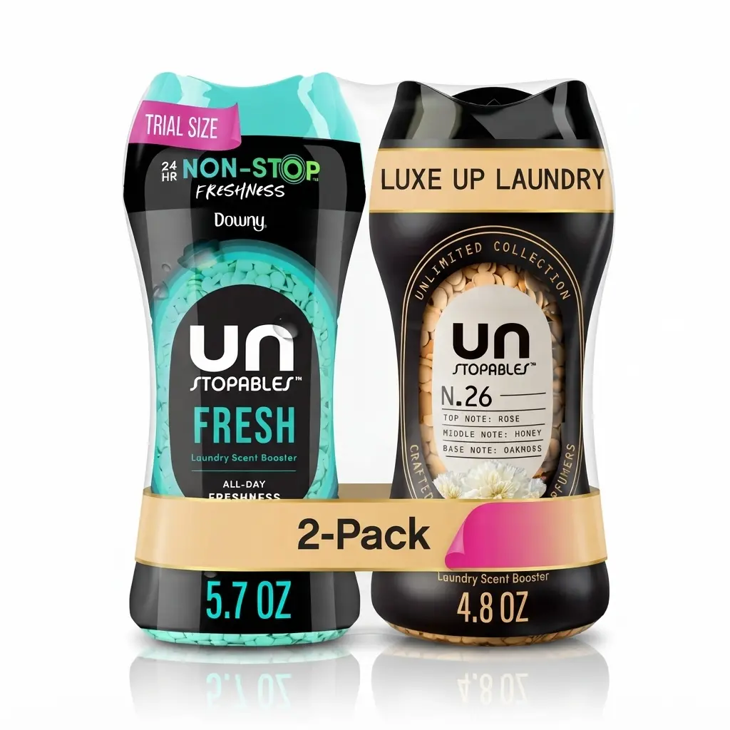 Downy Unstopables In-Wash Scent Booster Laundry Beads Variety Pack - No 26 Scent and Fresh Scent Duo Pack
