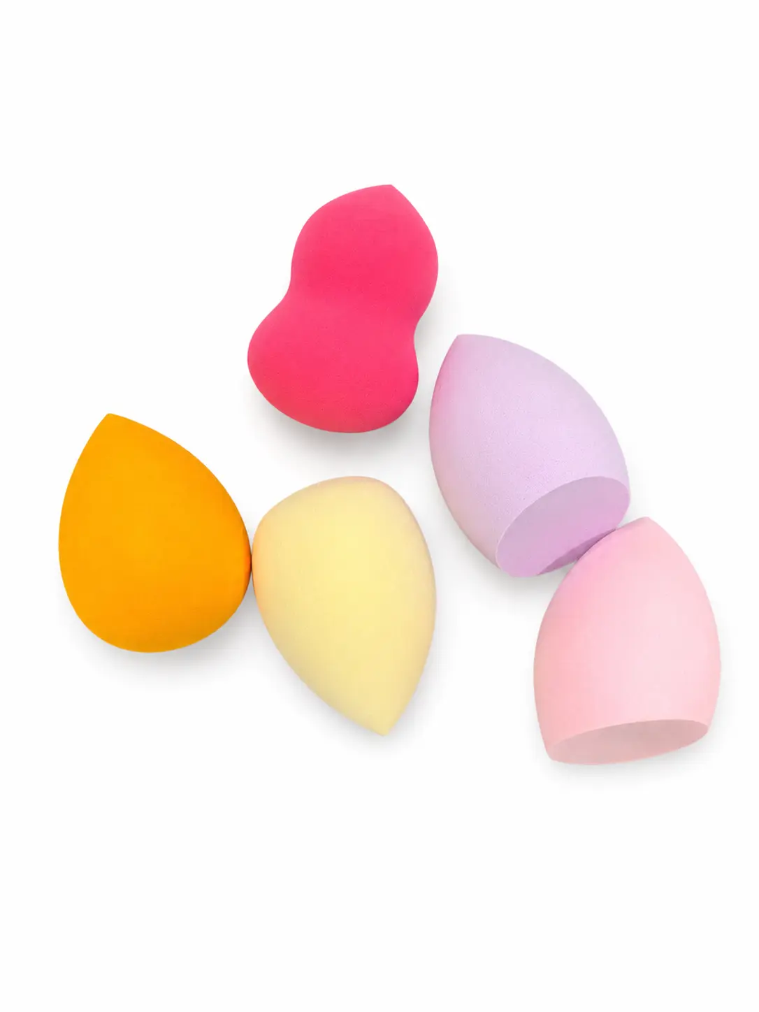Makeup Sponge Set - Assorted Colors - 3 Shapes (10, Multicolor) | Soft Makeup Sponge in Assorted Colors and 3 Shapes for Smooth, Even Makeup Application