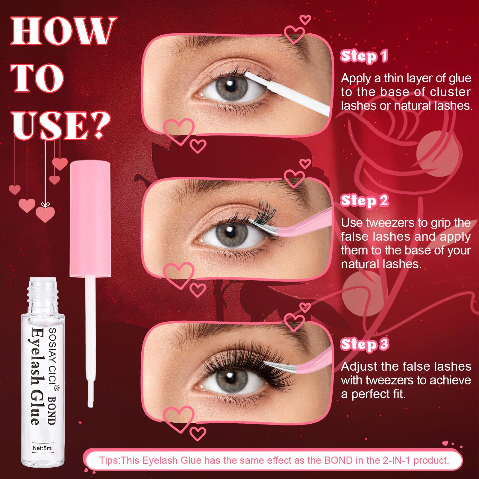 5 Packs 40D Lash Clusters Set, Total 1600 Pcs, 9-16mm D Curl Lightweight Eyelashes, DIY Lashes For Natural Look & Extra Volume, Thick & Fluffy & Super Soft & Reusable