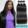Allove Straight Human Hair Bundles Quick Weave Extensions 1 3 4PCS Brazilian Hair Weave Bundles Natural Body Wave Hair Bundles Sew In #SummerVibes