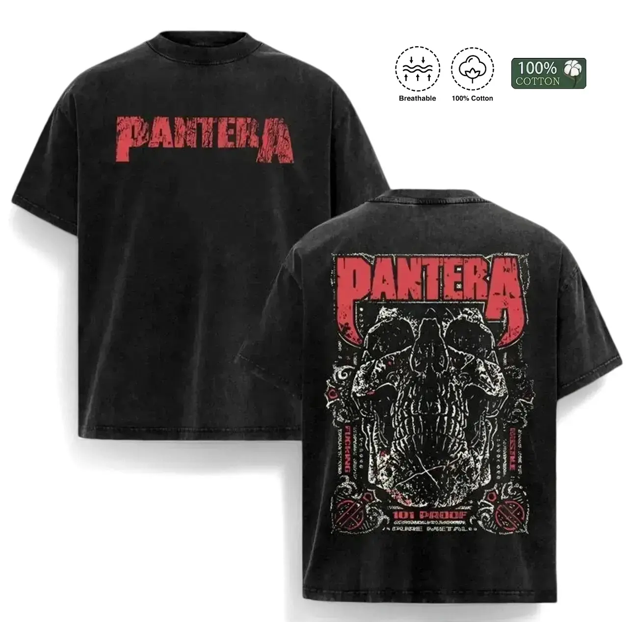 Men's Graphic T-Shirt, Vintage 90s Skull Rock Print, Classic Unisex Short-Sleeve Crewneck, Casual Streetwear Fashion Top