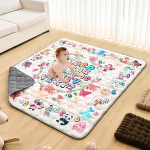 【Father's Day】VEVOR Baby Play Mat,  , 59""x71"" Baby Crawling Mat, Non-Slip One-Piece Thickened Soft Baby Playmat, Foldable Rollable Floor Mat, Waterproof Activity Playmats for Babies,Toddlers, Infants, Machine Washable