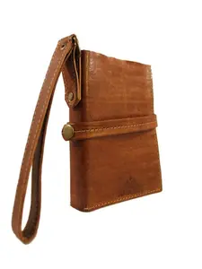 Ember Leather Wristlet & Passport holder - Lightweight & Durable - Handmade in Morocco