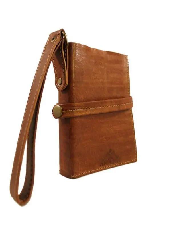 Ember Leather Wristlet & Passport holder - Lightweight & Durable - Handmade in Morocco