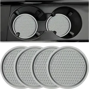 4 Pack Car Cup Holder Coaster, Non-Slip Universal Insert Coaster, Durable, Suitable for Most Car Interior, Car Accessory for Women and Men