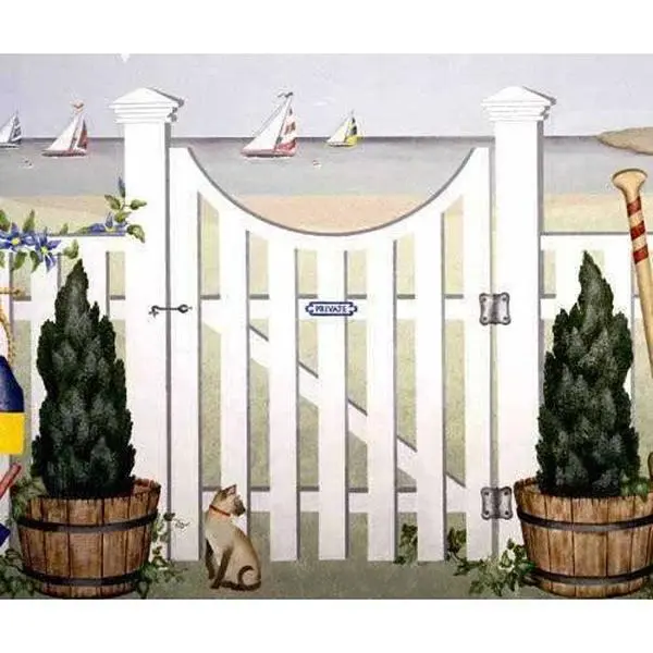 Porthole Gate & Fence Wall Stencil