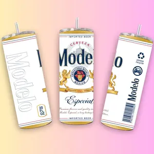 Modelo Especial 20 oz Stainless Steel Tumbler Bottle with Lid & Straw Portable Reusable Drinkware for Hot & Cold Beverages