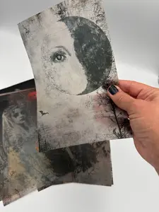 Halloween Spooky Bougie Scrap Pack | Ephemera | Luxe translucent vellum sheets for upscale spooky collage Elegant Haunt Artists Designs