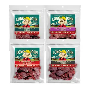 Long John Snacks Old Fashioned Style Beef Jerky Bundle - Full of Flavor, Perfectly Dried Dry Crispy Savory Natural