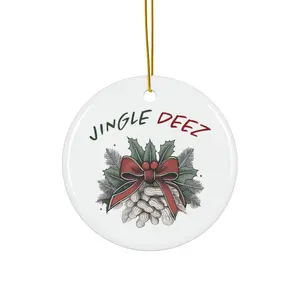 Trending Christmas Ornament – Funny 'Jingle Deez Nuts' Holiday Gift, Quirky Christmas Humor, Secret Santa Gifts, Stocking Stuffers Decor Tree