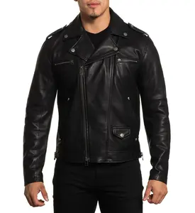 Affliction Men's Leather Jacket Rebellion Moto Jacket