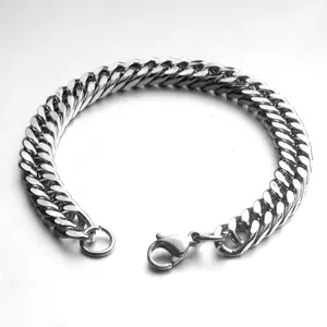 Mens Hip Hop Cuban Chain Bracelet Stainless Steel 6mm Streetwear Minimalist Wrist Jewelry