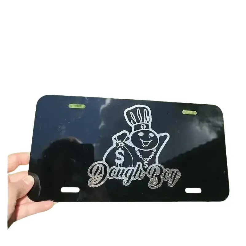 Custom Dough Boy 12"x6" Metal Automotive License Plate - US Universal 4-Hole Personalized Vehicle Plaque, Versatile Use Car & Truck Exterior Accessory for Installation
